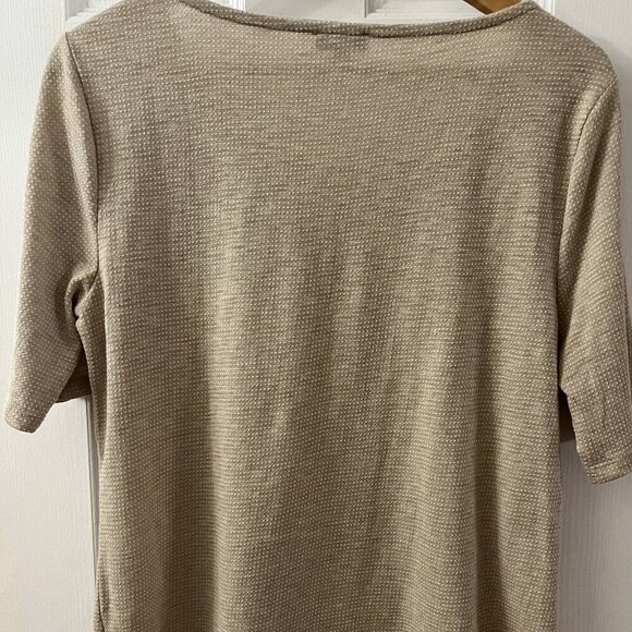 Talbots Beige Bow Detail T-Shirt – Size Medium, EUC - Picture 3 of 7